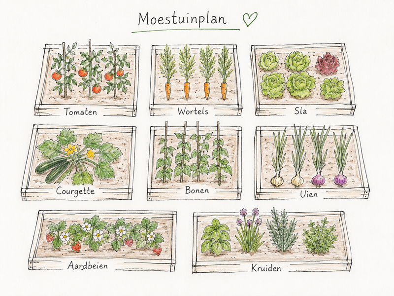 Maak een teeltplan voor je moestuin
