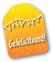 LABEL Gefeliciteerd!" (geel)"