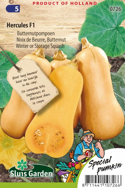 Zakje butternutpompoenzaden van Sluis Garden.
