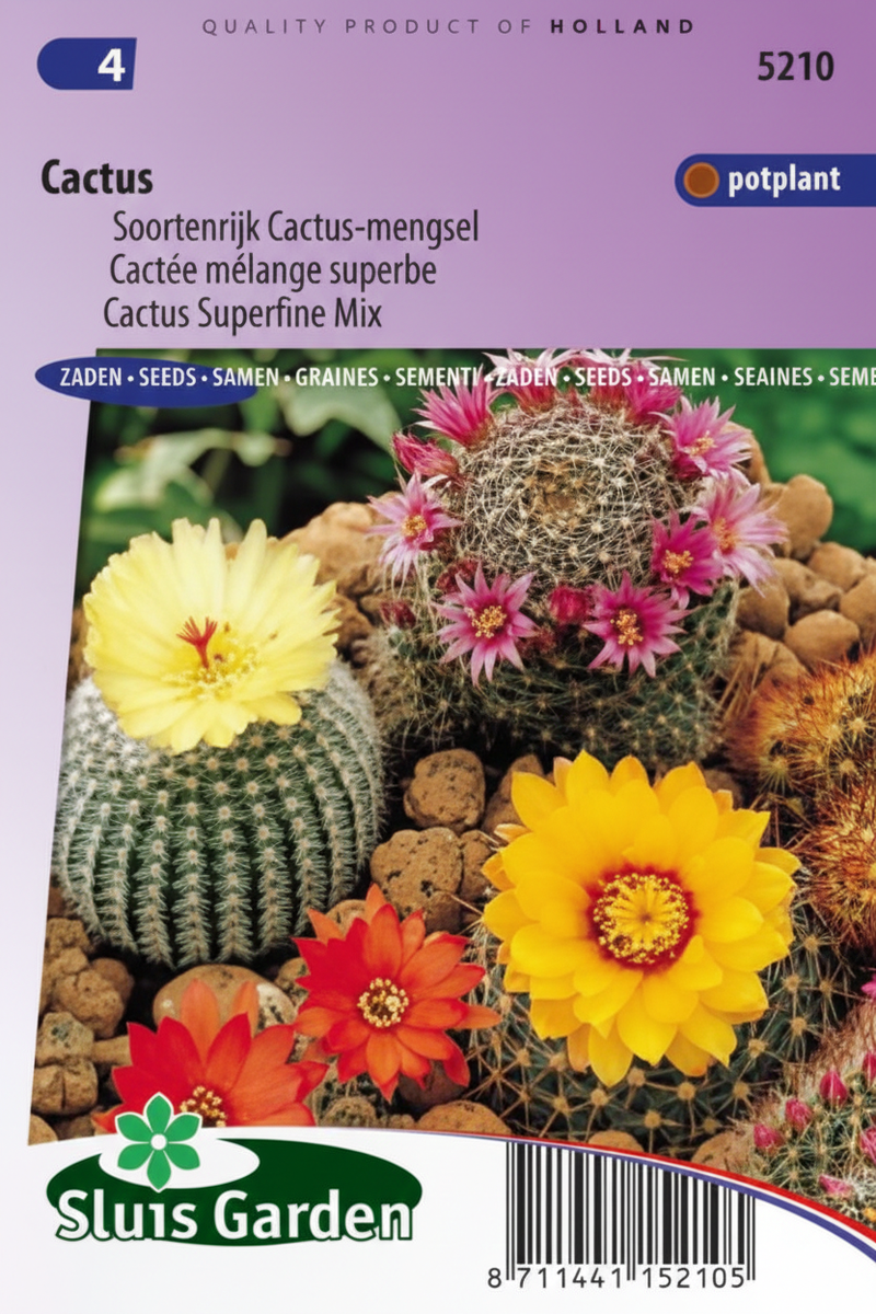 Zakje zaden soortenrijk cactus-mengsel van Sluis Garden.