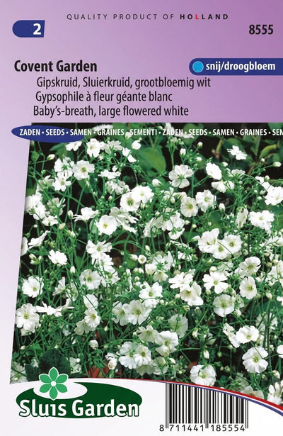 Zakje gipskruidzaden van Sluis Garden.