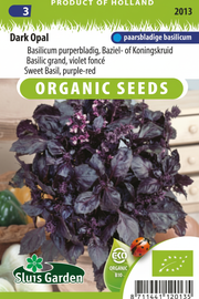Zakje zaden Dark Opal basilicum van Sluis Garden.