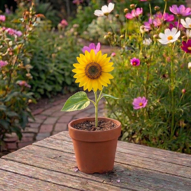 Terracotta Zonnebloem giraf