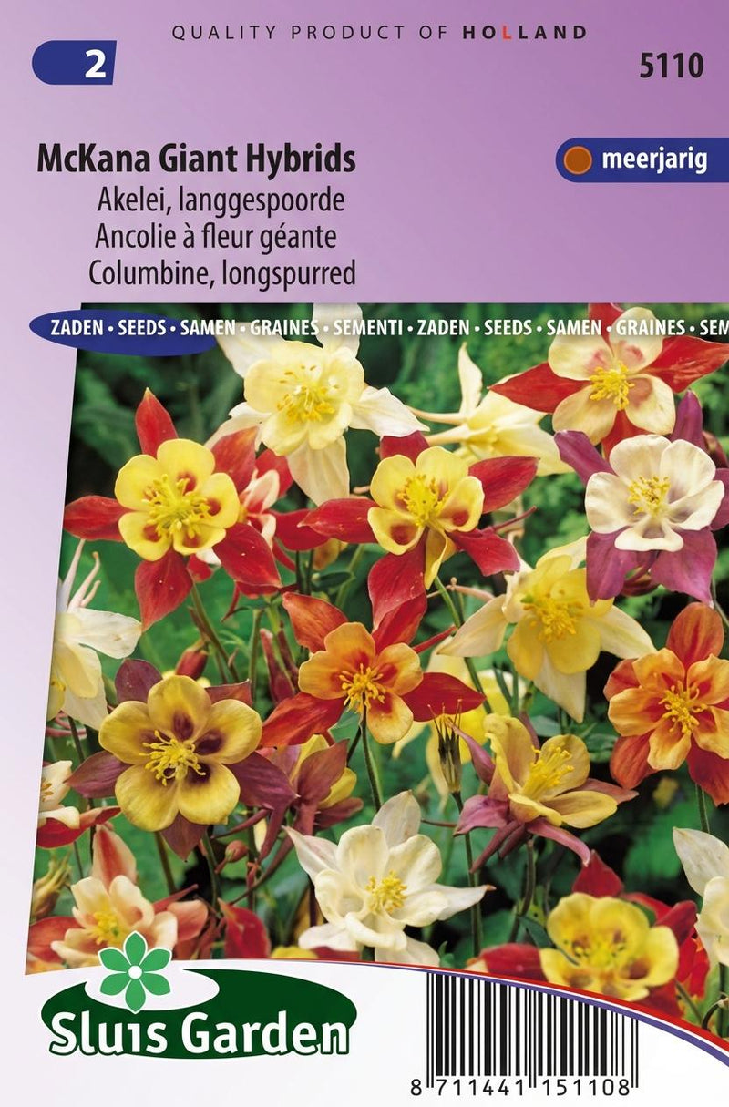 Zakje akkeleizaden van Sluis Garden.