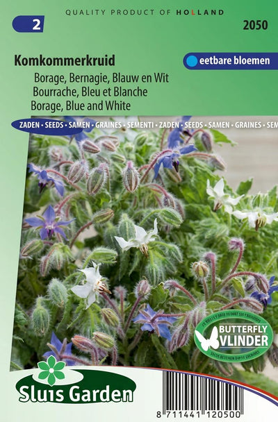 Komkommerkruid, Borage Blauw en wit