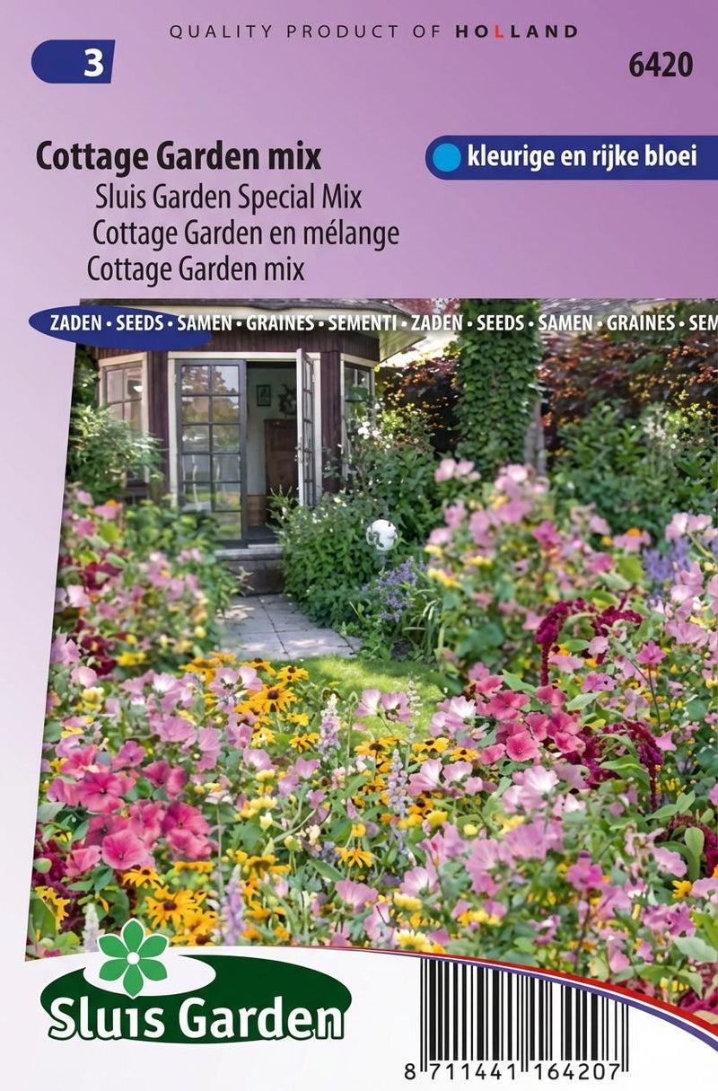 Een zakje cottage garden eenjarig-zaden van Sluis Garden.