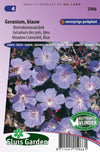 Een zakje blauwe geranium zaden van Sluis Garden