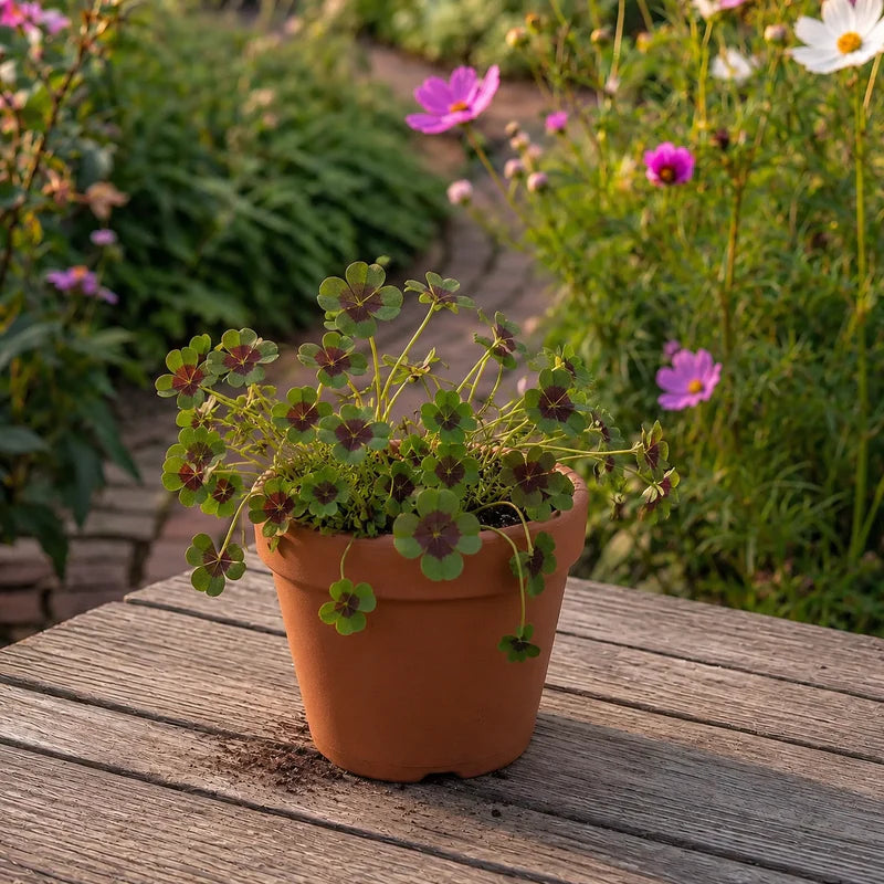 Terracotta showdoos Klavertje Vier 60 stuks