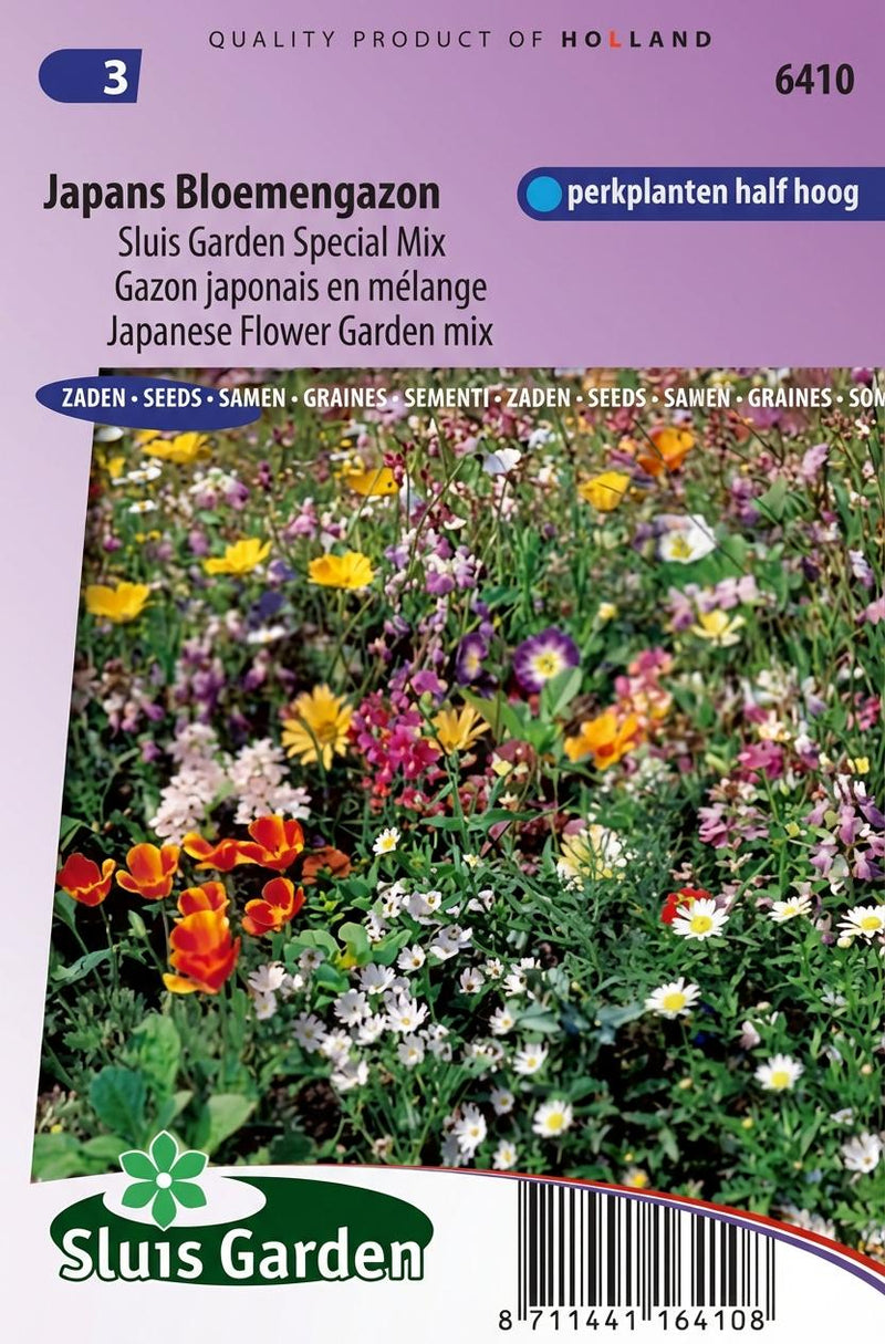 Zakje Japans Bloemengazon zadenmix van Sluis Garden.